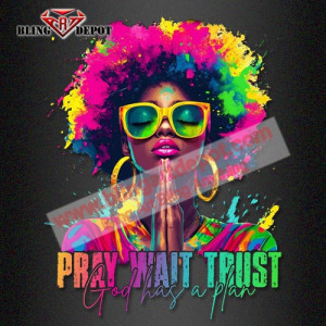 Afro Girl Multiple Color Digital Transfer DTF